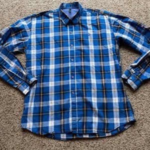 Benetton button down shirt fits size L